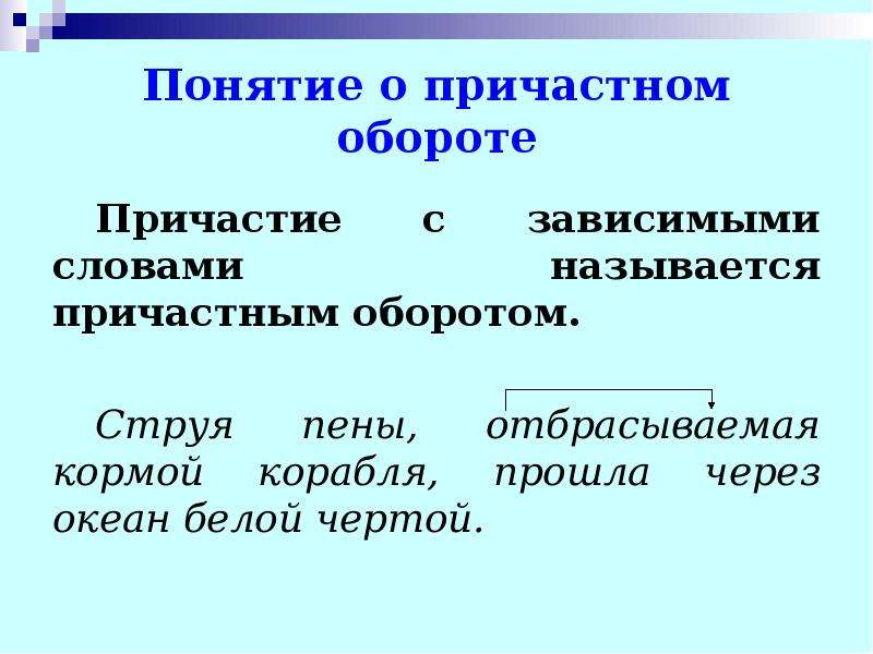 Почему слово называется называется называется. Понятие о причастном обороте. Понятие о причастии. Понятие о причастии и причастном обороте. Причастный оборот 7 класс.