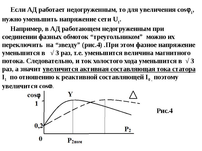 Токи холостого хода асинхронного