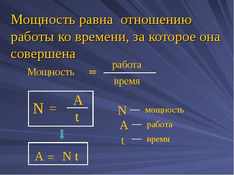 Мощность единицы мощности презентация