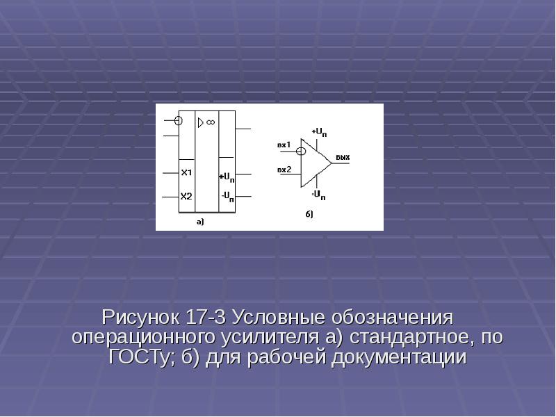 Обозначение усилителя на схеме