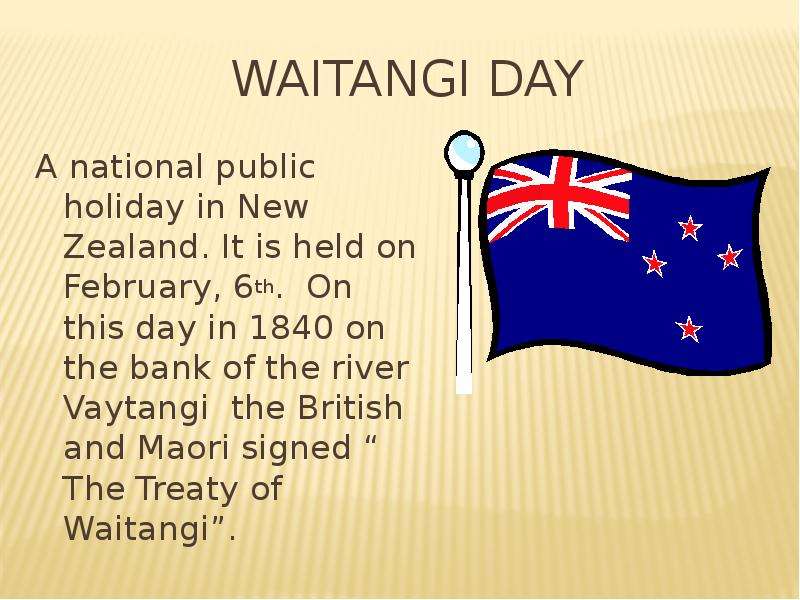 Waitangi day презентация