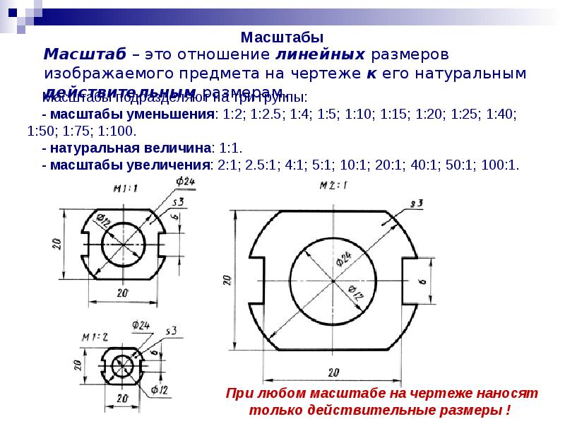 Масштаб 3 к 1 на чертеже