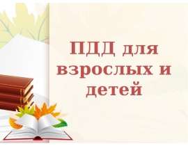 Правила дорожного движения для взрослых и детей