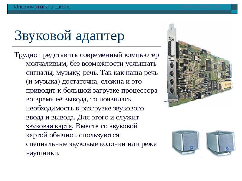 Что такое звуковая карта в информатике