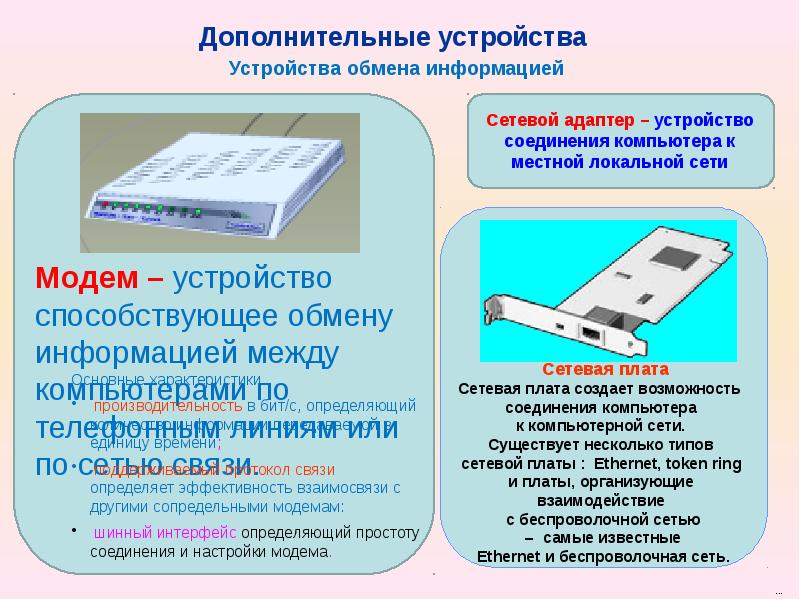 Устройства обмена данными