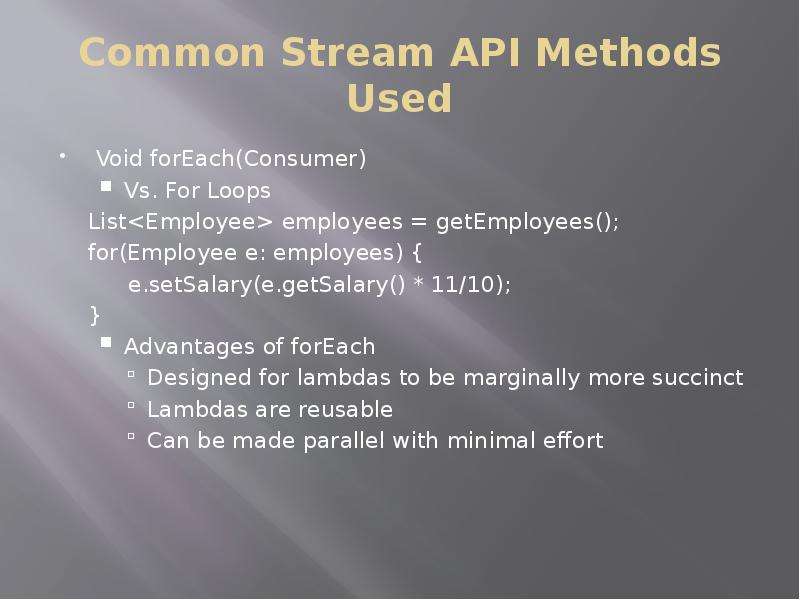 Api method. Java Stream API. Stream API vs for.