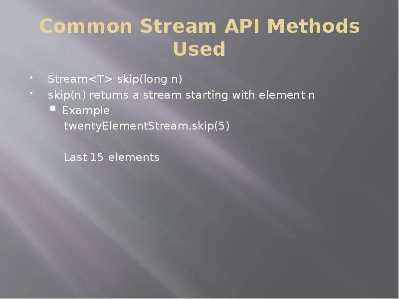 Stream api в java