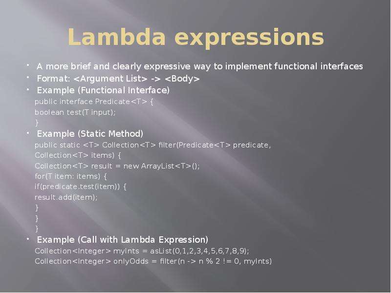 Expression lambda