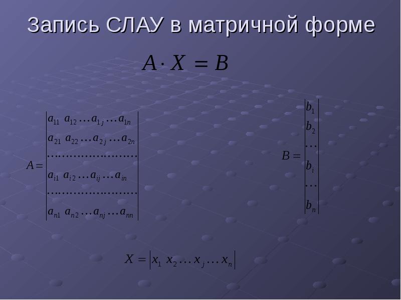 Численное решение линейных уравнений