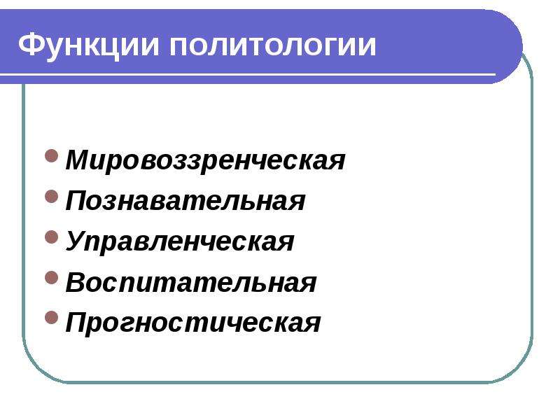 Функции современной политики