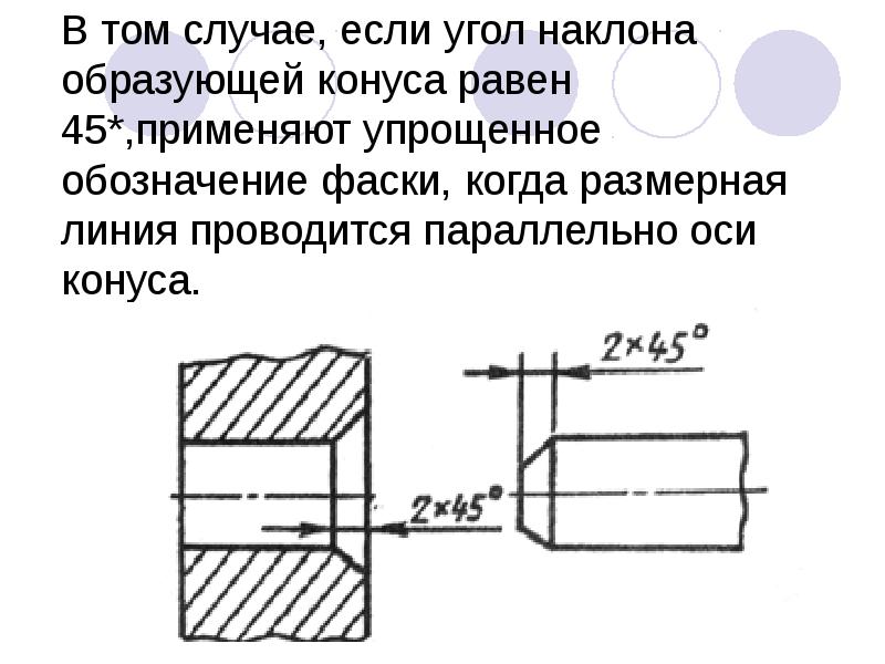 Фаска на схеме