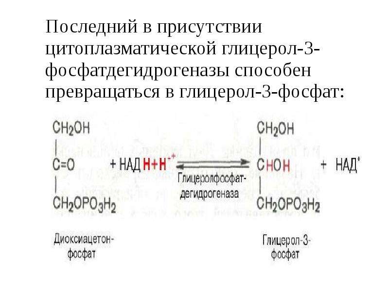 Схема окисления глицерола