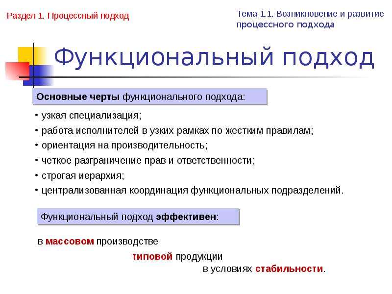 Функциональный подход