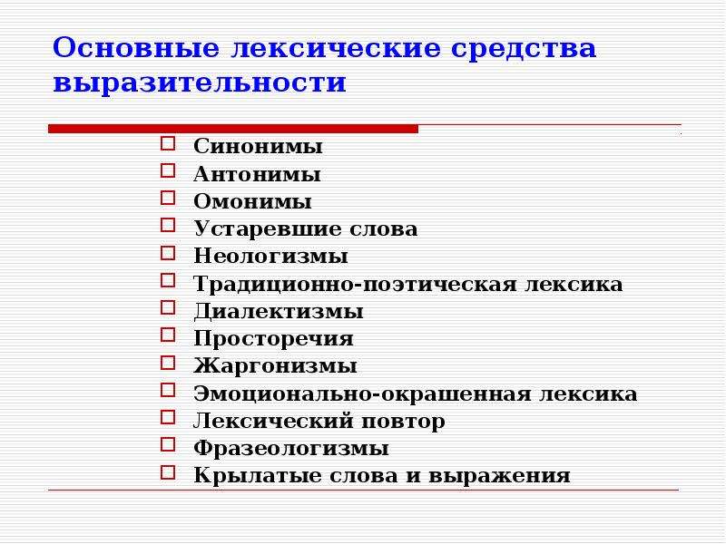 Синтаксические и лексические средства выразительности проект