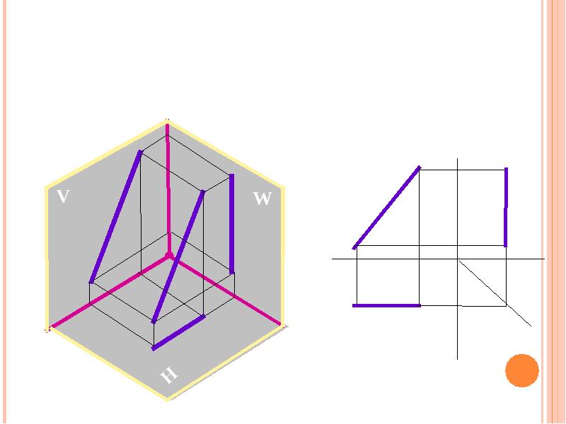Проекция w. Проекция граней. Построение третье проекции граней. Построение с гранями. Построение 3 вида грань.