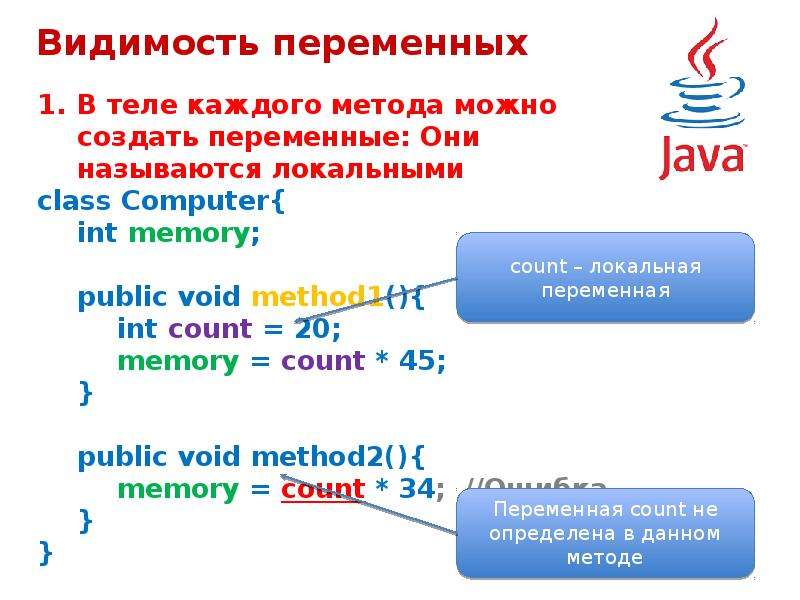 Метод int java