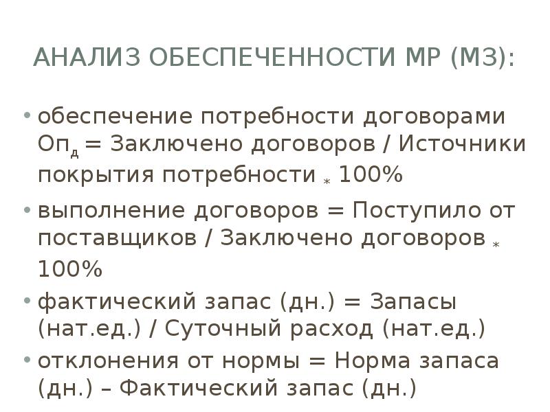 Коэффициент обеспечения потребности источниками покрытия по плану