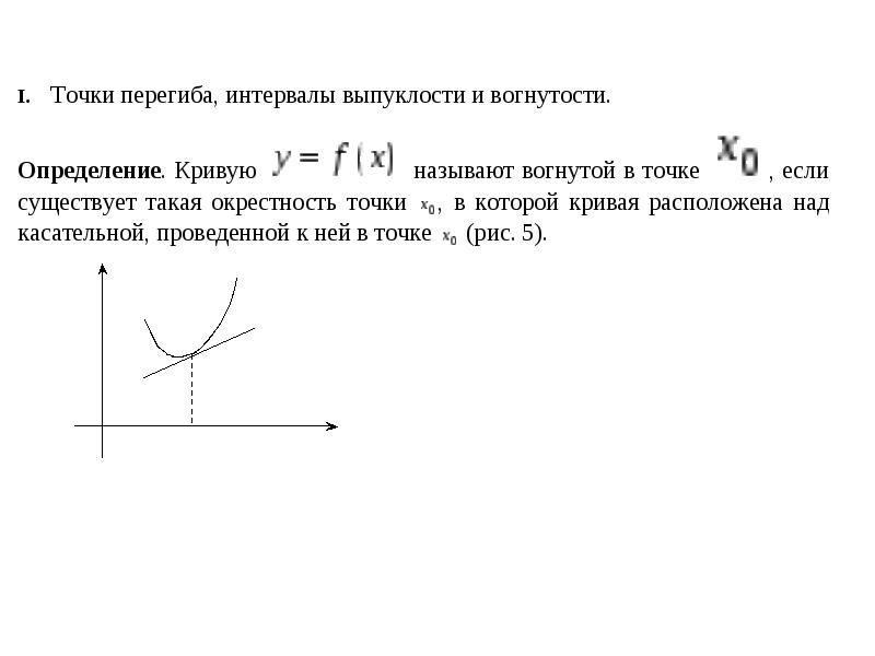 Интервалы выпуклости и вогнутости