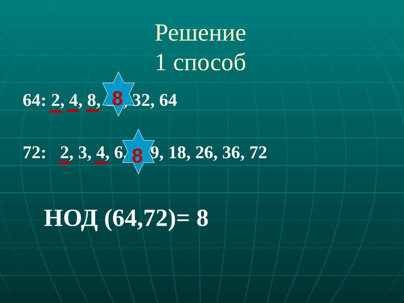 Наибольший общий делитель взаимно простые числа