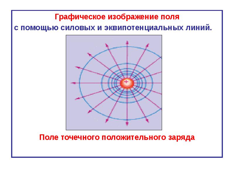 Поле точечного заряда картинка