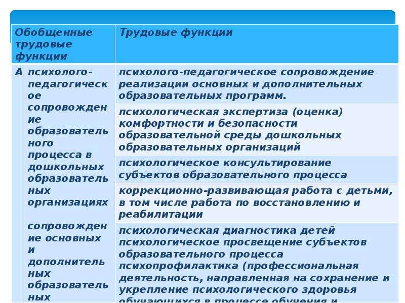 Трудовая функция преподавателя