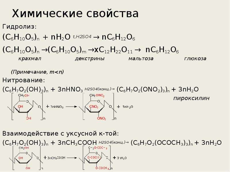 Крахмал и целлюлоза реакции. Крахмал c6h12o6. Целлюлоза (c6h10o5)n. Химические свойства целлюлозы реакции. Крахмал h2o реакция.