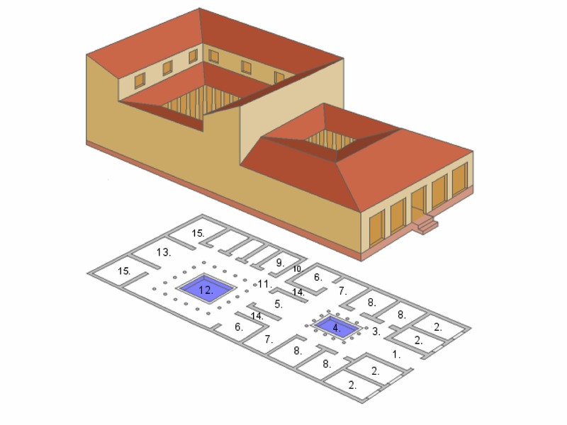 Рисунок плана римского особняка