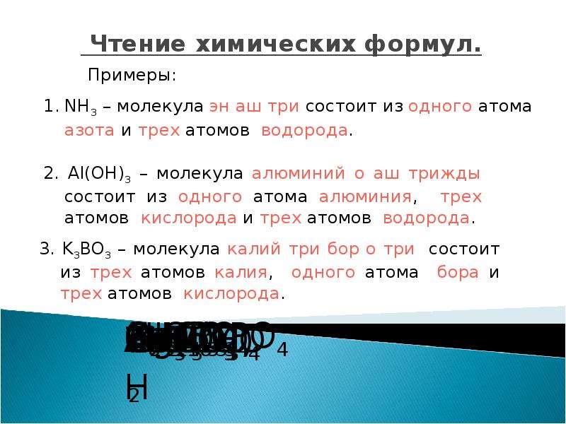 Химическая формула показывает