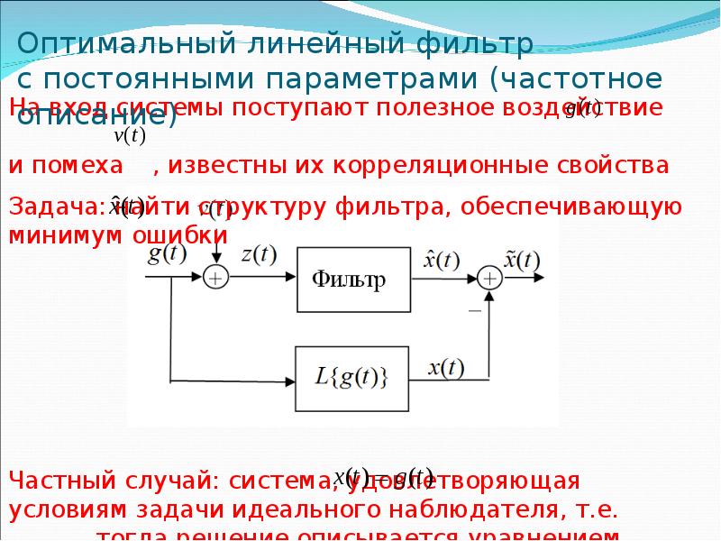 Линейный фильтр на схеме