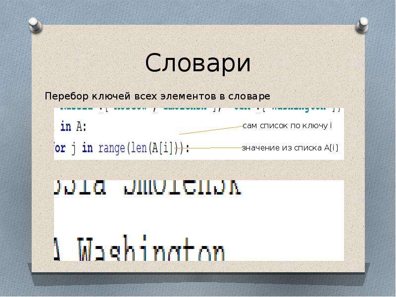 Словари python презентация