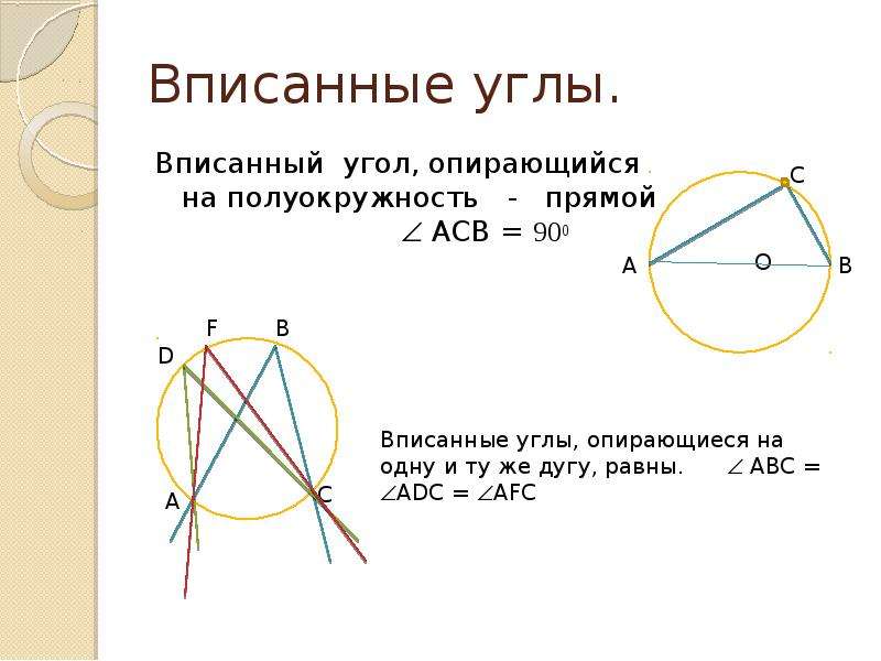 Какие утверждения верны вписанные углы опирающиеся. Доказать что вписанный угол опирающийся на полуокружность прямой. Угол опирающийся на диаметр прямой доказательство. Вписанные углы..