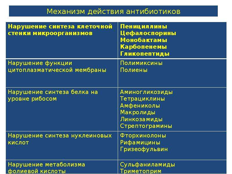 Температура антибиотики какие лучше. Механизмы противомикробного действия антибиотиков. Механизмы действия антибактериальных средств. Механизм действия антимикотиков.