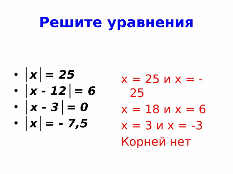 Проект на тему модуль числа по математике 6 класс