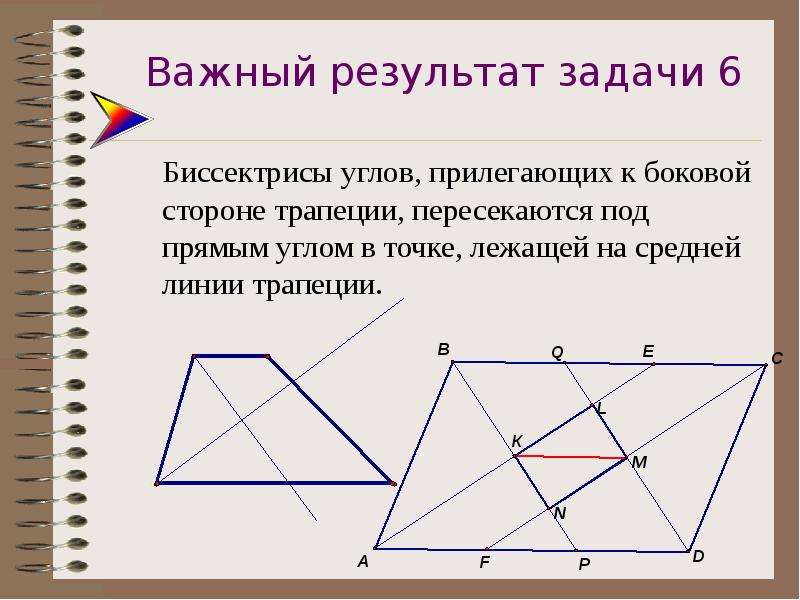 Прямая содержащая сторону. Точки пересечения биссектрис внешних углов трапеции. Полезные факты и теоремы. Биссектрисы трапеции перпендикулярны. Прямые содержащие стороны трапеции пересекаются под прямым углом.