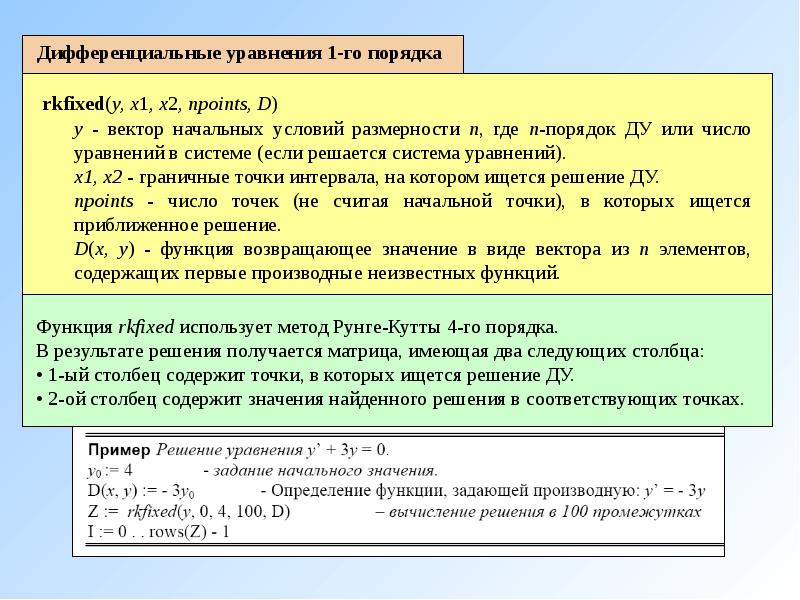 Методы решения дифференциальных уравнений. Трактат о дифференциальных уравнениях. Решение Столбцов.