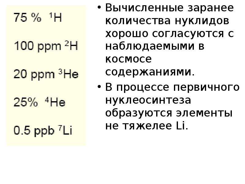 Происхождение химических элементов презентация