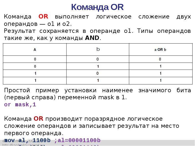 Логические команды. Команда логического сложения. Логические операции ассемблер. Логическое сложение команды языка. Язык ассемблер арифметические и логические.