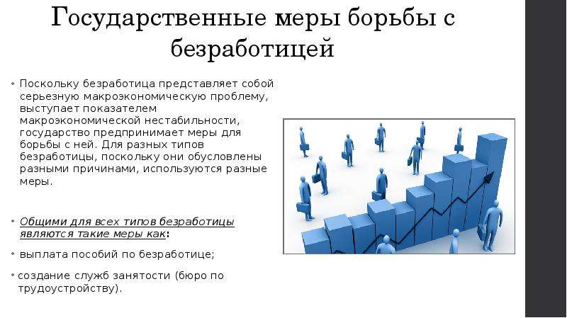 Меры борьбы с безработицей. Работники вид безработицы государственные меры. Виды безработицы виды борьбы. Федеральный проект по борьбе с безработицей.