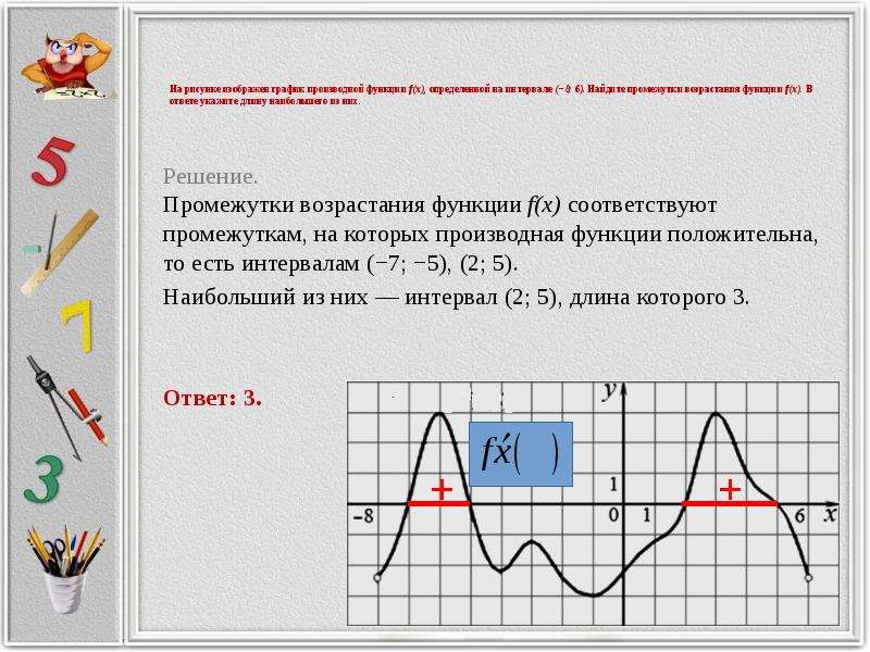 Точки возрастания функции на графике производной. График производной функции f x. Промежутки возрастания функции f x. Промежутки возрастания функции на графике. Промежутки возрастания и убывания производной функции.