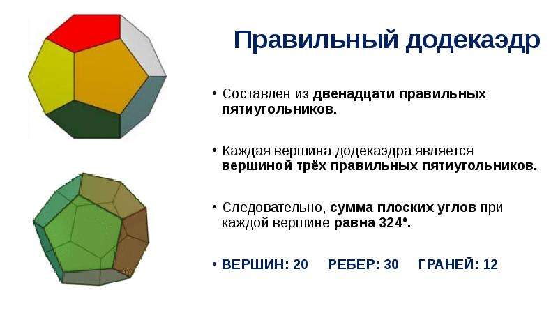 Количество граней додекаэдра. Угол наклона граней додекаэдра. Додекаэдр сумма плоских углов при вершине. Ребра додекаэдра. Додекаэдр вершины ребра грани.