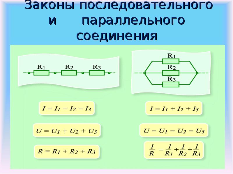 Последовательное и параллельное соединение презентация