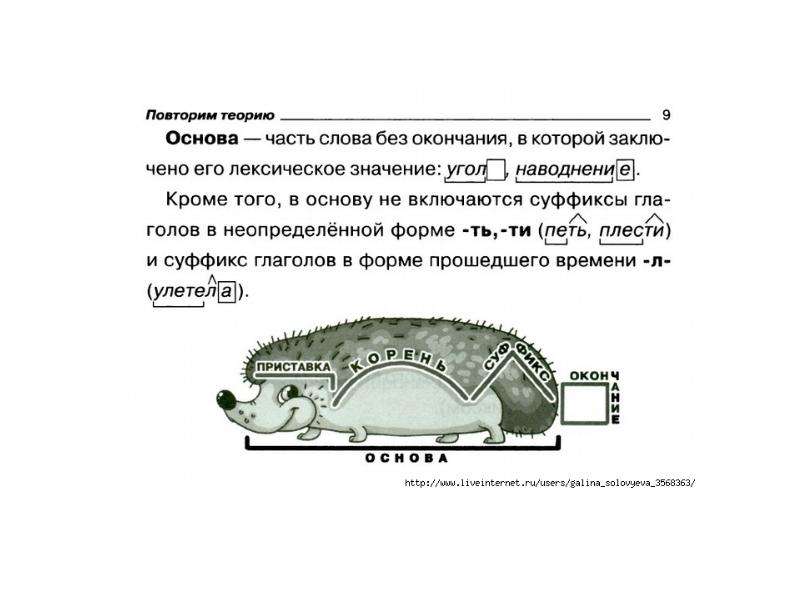 Состав слова нарисовала