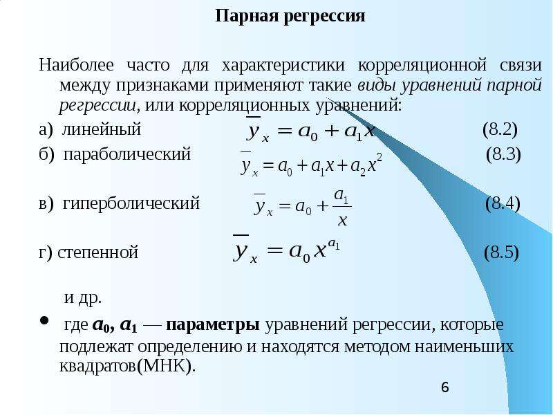 Графическое изображение уравнения линейной регрессии