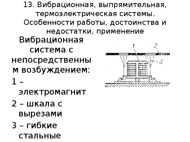 Система вибрационной защиты. Электроизмерительная вибрационная система. Устройство прибора вибрационной системы. Термоэлектрический достоинства и недостатки. Вибрационная система.