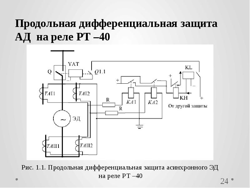 Схема дифференциальной защиты электровозов постоянного тока