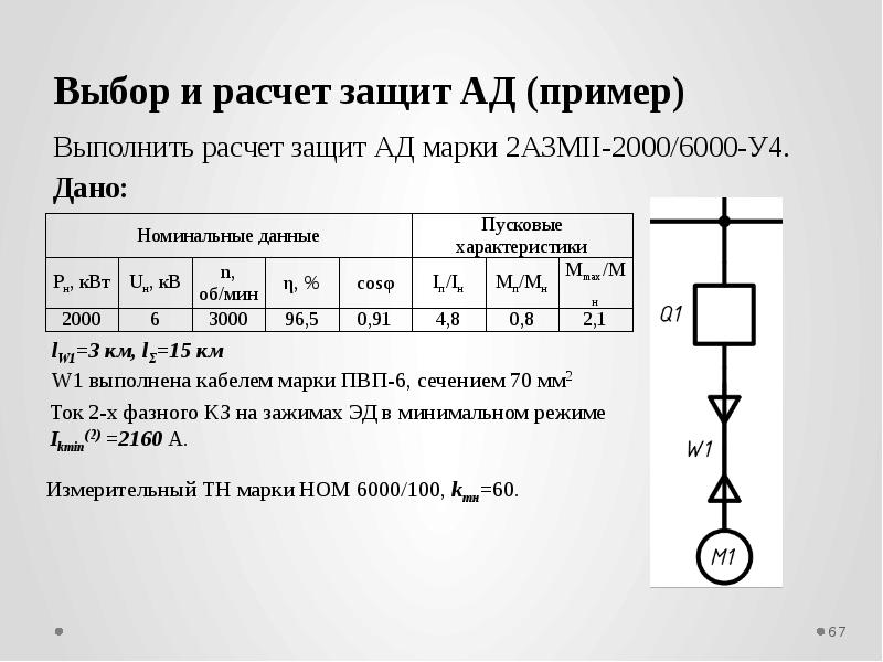 Выбор релейной защиты