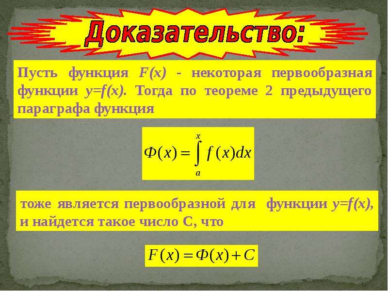 Презентация формула ньютона лейбница 11 класс