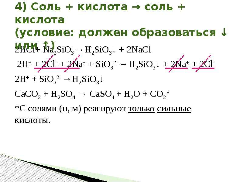 Дана схема превращений h2sio3