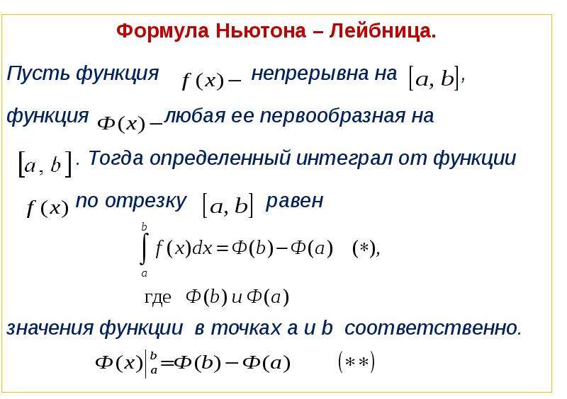 Теорема о верхнем пределе интеграла. Теорема о дифференцировании интеграла с переменным верхним пределом. Интеграл с переменным верхним пределом формула. Интеграл с переменным верхним пределом формула Ньютона-Лейбница. Интеграл по переменному верхнему пределу формула.