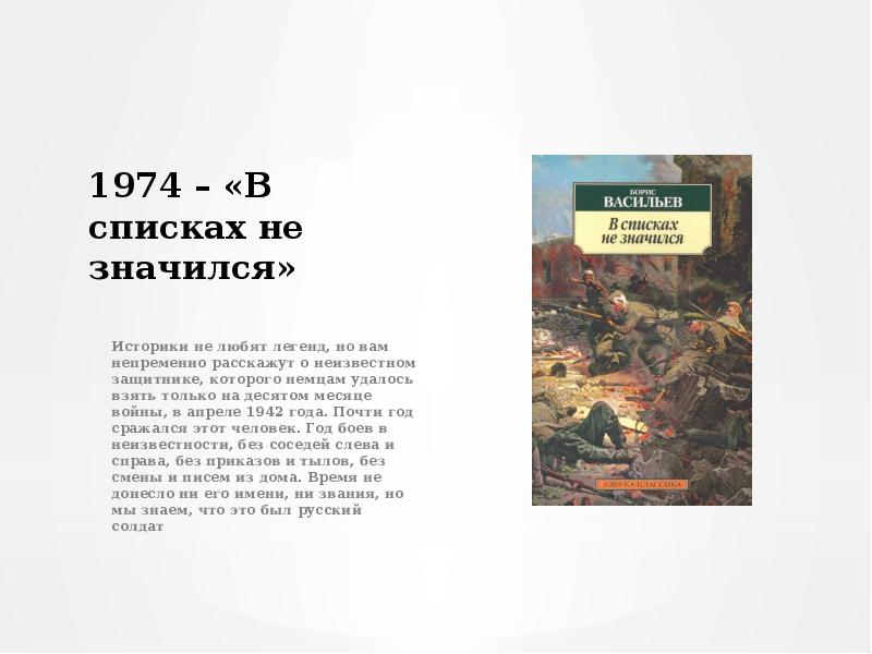 Васильев в списках не значился презентация